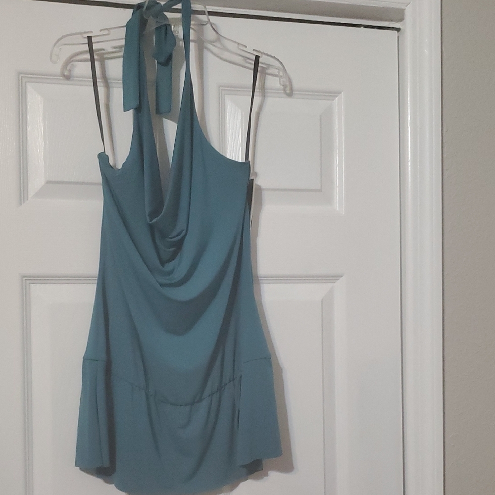 Elegant Teal Halter Top